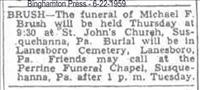 Brush, Michael Funeral Notice